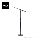 Aweda  AMS-5121TB Тяжелая микрофонная стойка с чугунным основанием с двухсекционной стрелой