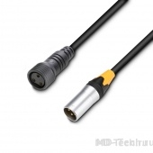 CAMEO DMX 3 AD IN IP65 Адаптерный DMX кабель для PAR прожекторов с классом защиты IP65 из XLR-3 пин на DMX IP65  – 1м.