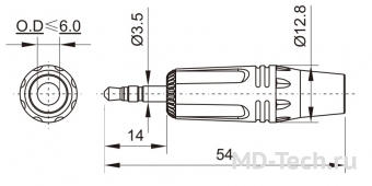 MD Cable J3C1S Разъем Jack 1/8" 