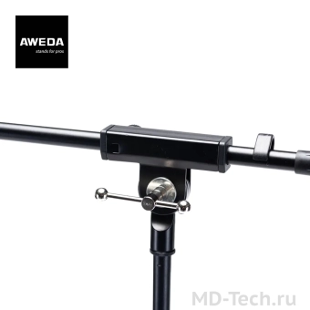 Aweda  AMS-6121TB Микрофонная стойка с чугунным круглым основанием, регулировкой высоты из литого цинка и двухсекционным кронштейно
