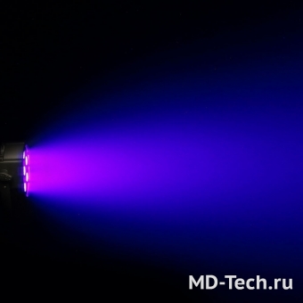 CAMEO FLAT PAR 7X3W UV Светодиодный тонкий высокомощный PAR прожектор Ульта-Фиолетовый 7x3Вт в черном корпусе.