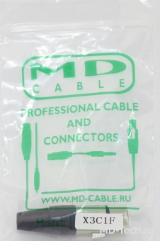MD Cable X3CF-NS Разъем XLR 3пин (Мама). (Артикул X3C1F) 